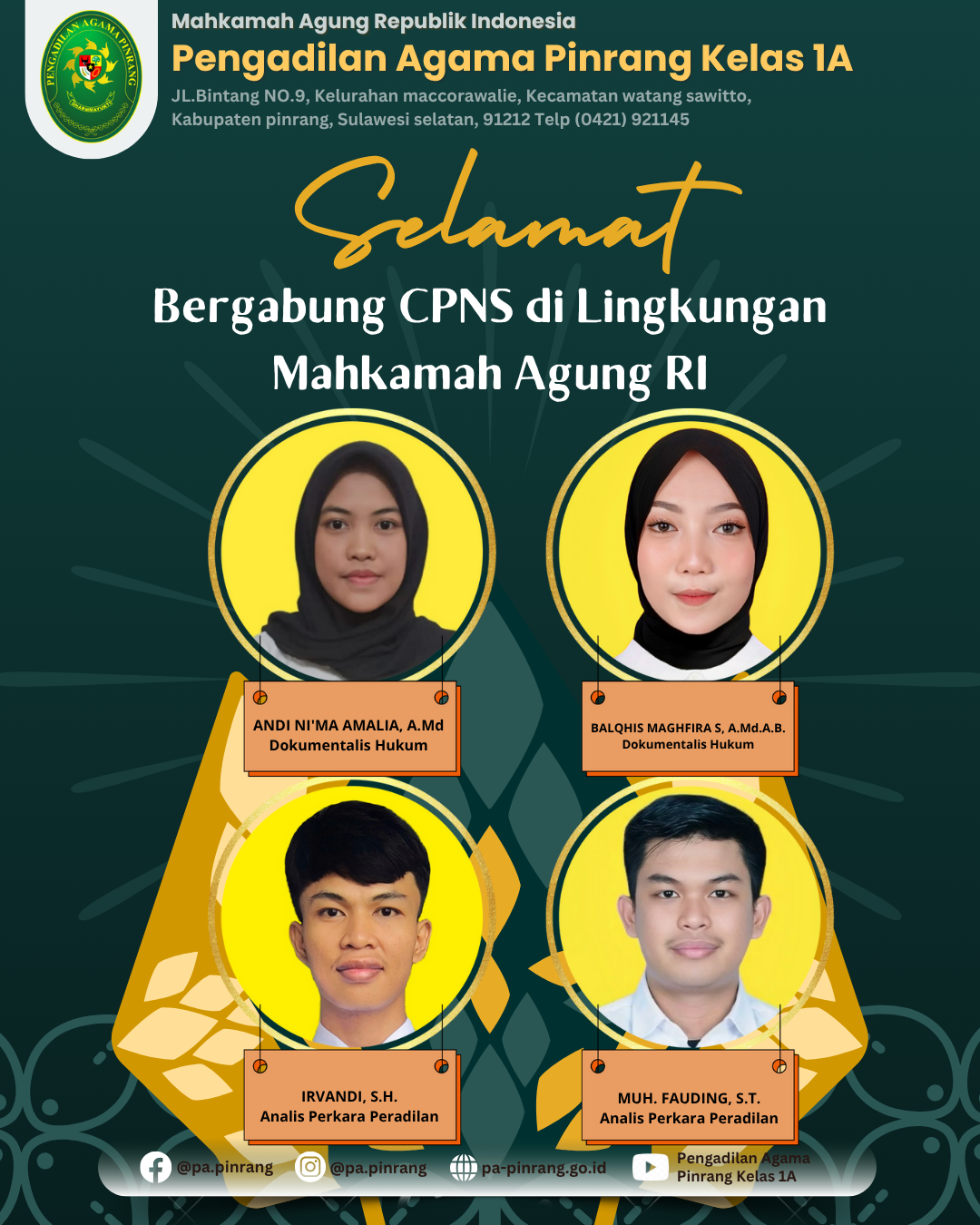 Bergabung di Lingkungan Mahkamah Agung RI 1